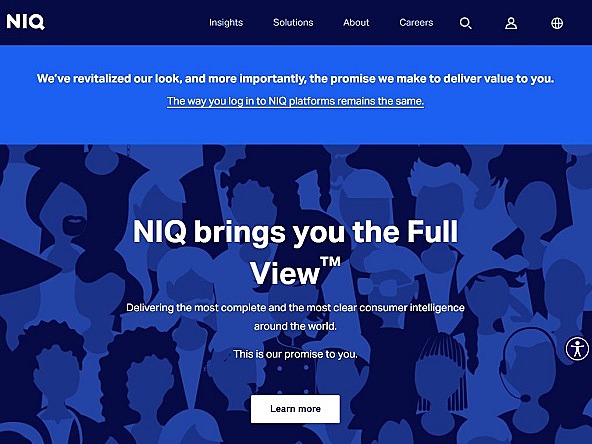 Screengrab of NIQ website